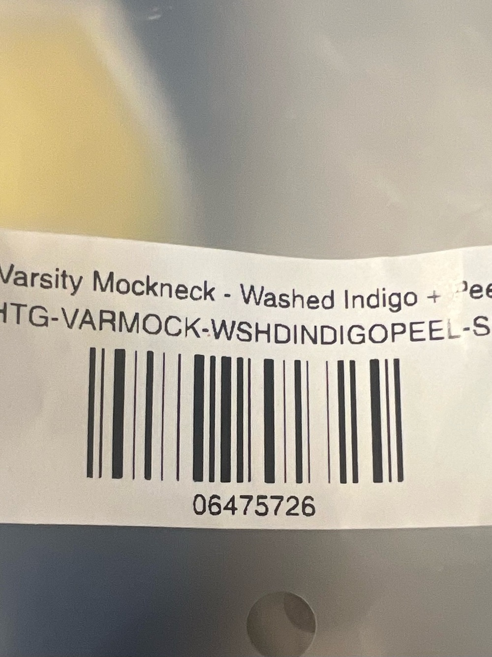 Parke Washed Indigo Blue Varsity Sweatshirt w/Peel Lettering HTF NEW in bag S/M - Picture 3 of 3